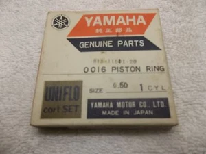 JUEGO DE ANILLOS DE PISTÓN YAMAHA EL433 EW433 SL433 TW433 NUEVO DE LOTE ANTIGUO .50 2DA O/S 818-11611-20-00 - Imagen 1 de 1