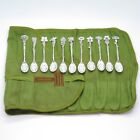 Tiffany & Co. 1885 Antique 925 Sterling Silver Set of 11 Floral Coffee Spoons