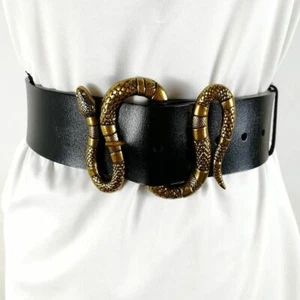 Women Leather Corset Belt Genuine Plus Size Wide Dress Cinturon Coat Accessories - Picture 1 of 12