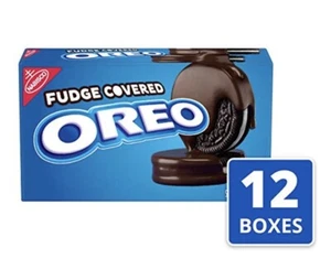 NEW Nabisco Oreo Fudge Covered Chocolate Sandwich Cookies RARE SNACK GIFT (12X) - Picture 1 of 2