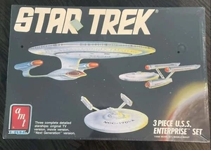 STAR TREK 3 PIECE U.S.S. ENTERPRISE SET AMT Model Kit SEALED MIB C-6.5 - Picture 1 of 3