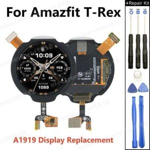 Wyświetlacz do zegarka GPS Amazfit T-Rex A1919 1,3 cala LCD OLED ekran części naprawcze nowy - Zdjęcie 1 z 3
