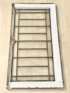 ANTIQUE LARGE LEADED GLASS WINDOW, coal region PA Victorian 36” (read) - Picture 1 of 8