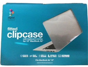 DIGITAL BASICS for Macbook Air 13” Fitted Clipcase with Keyboard Overlay Silver - Picture 1 of 5