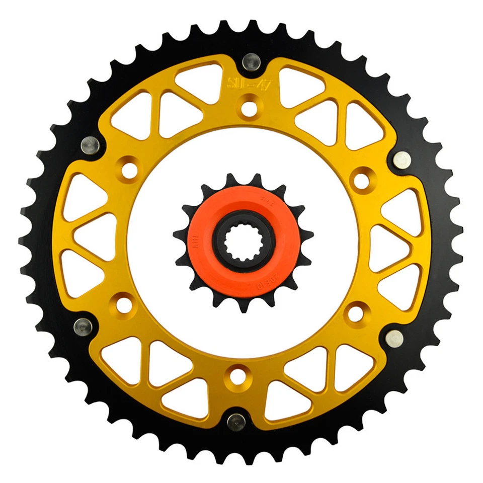 For Suzuki DRZ400 E/S/SM 2000-2024 RM250 1998-2008 15T-47T Front Rear Sprockets  Foto 1 de 1