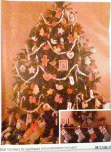 Christmas Cookie Sewing Pattern Crafts Ornaments Gingerbread Man Snowman NOS - Picture 1 of 2