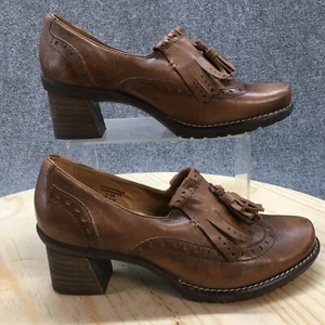 Earth Heels Womens 6.5 B Sundowner Cinnamon Tassel Kiltie Pumps Brown Slip On - Picture 1 of 20