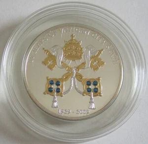 Cook-Inseln 5 Dollars 2009 80 Jahre Vatikanstaat Silber - Picture 1 of 2