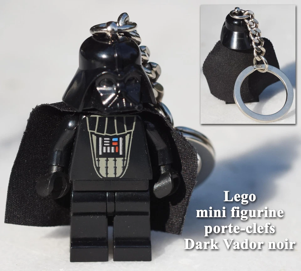 Lego mini figurine, porte-clefs Dark Vador noir, Star Wars - Photo 1/1