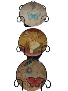 3 Different Chef Small Ceramic Dish 2 Butterfly 1 Chef, One Slightly Chip... - Picture 1 of 1
