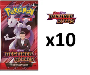 🔥10 PACK BUNDLE🔥 - POKEMON Scarlet And Violet DESTINED RIVALS Booster PackS - Picture 1 of 2