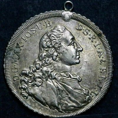 1760 One 1 Thaler Patrona Bavaria Germany – Great Details!  RC120 - Image 1 of 2