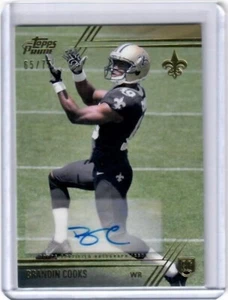 Tarjeta automática dorada Topps Prime Brandin Cooks 2014/75 New Orleans Saints - Imagen 1 de 2
