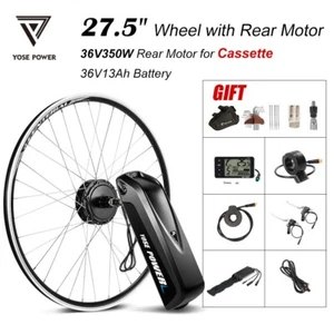 27.5" 36V Ebike Conversion Kit Rear Hub Motor Cassette with 36V13Ah Battery - Picture 1 of 11