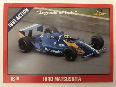 HIRO MATSUSHITA 16TH PLACE - Legends of Indy #17 - Indianapolis 500 Trading Card - Image 1 of 2