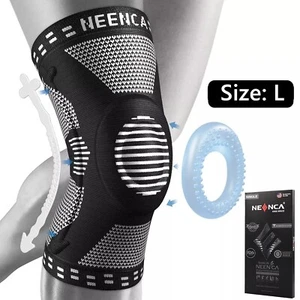 Knee Support Compression Sleeve Brace Patella Arthritis Pain Relief Gym Sports - Picture 1 of 12