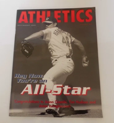 (MG 1  )  ATHLETICS MAGAZINE JASON ISRINGHAUSEN BASEBALL MLB AUGUST 2000 - Image 1 of 2