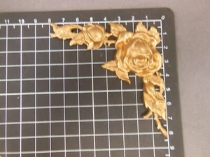 Brass Rose bud Flower Corner X-Large jewelry finding (osb134) - Picture 1 of 3