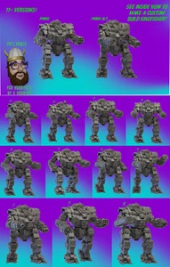 Modelo Kingfisher Alt Mech para Battletech 11+ variantes y personalizado! ¡Multiescala! - Imagen 1 de 15