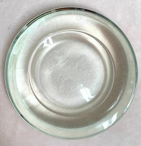 VTG Art Glass Clear Candy Nuts Trinket Dish Horoscope Virgo Sign in Center - Picture 1 of 7