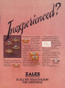 1983 Zales - The Diamond Store Print Ad - All You Need to Know for Christmas - Picture 1 of 1