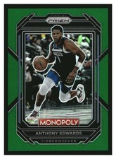 2022-23 Panini Prizm Monopoly Anthony Edwards Green Prizm 01/24