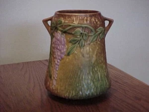 Roseville Pottery Wisteria 8" Tan - Picture 1 of 6