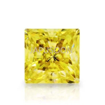 1~ 3ct VVS1 yellow color Princess Excellent Cut Moissanite Loose Gemstones & GRA - Image 1 of 4