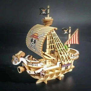 One Piece Anime Holzbausatz Holzbausätze 3D Puzzle Bausatz Going Merry boot - Picture 1 of 6