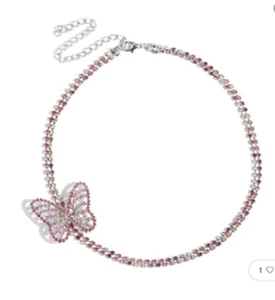NEU PAPARAZZI "FLYING FANTASY" ROSA SCHMETTERLING COLLIER HALSKETTE - Bild 1 von 1