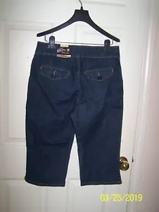 Denim elasticizzato cropped/capris "Zena Jeans" nuovo con etichetta - taglia 8 - Foto 1 di 2