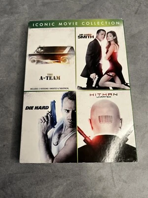 The A-Team, Mr. & Mrs. Smith, Die Hard, Hitman DVD Iconic Movie Collection New - Image 1 of 4