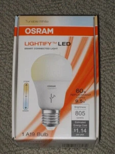 Osram Lightify LED Smart Connected Light A19 Tunable White 9.5W LED Light E19748 - Picture 1 of 4