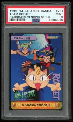 Pokemon Japanese Carddass 1999 231 Team Rocket Card Series 6 PSA 9 68803966 - Image 1 of 2