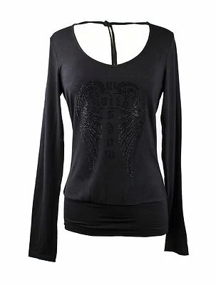 Blusa túnica camiseta negra sexy de corte bajo Faith Connexion para mujer $375 Foto 1 de 3