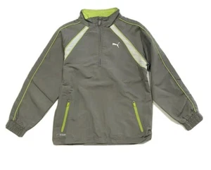 PUMA JACKE JUNGEN - STEEL GREY LIME GR. 5 - WINDBREAKER HALF ZIP - Bild 1 von 1