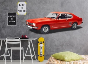 3D Red Car P79 Car Wallpaper Mural Poster Transport Wall Stickers Zoe - Imagen 1 de 5