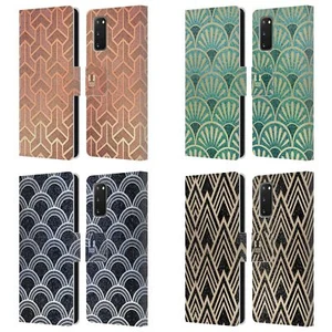 HEAD CASE DESIGNS TEXTURED ART DECO PATTERNS LEATHER BOOK CASE FOR SAMSUNG 2 - Picture 1 of 10