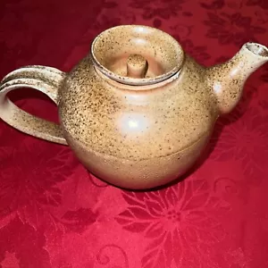 Studio Art Pottery Teekanne signiert Ton Handarbeit heißer Tee - Bild 1 von 8