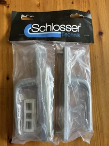 Schlosser Chrome Door Handle Set PZ 70mm Lever - Picture 1 of 7