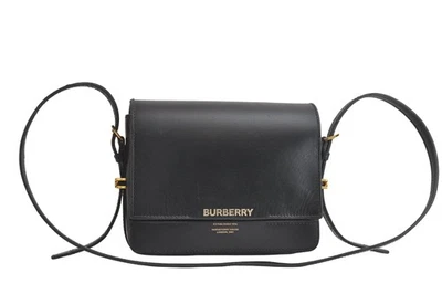 Auténtico Bolso Bandolera de Cuero BURBERRY Vintage Negro 4291N Foto 1 de 4