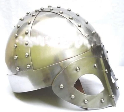 Casco Vikingo Medieval LARP SCA Caballero Guerrero Cota de Malla Armadura Disfraz Regalo Foto 1 de 4