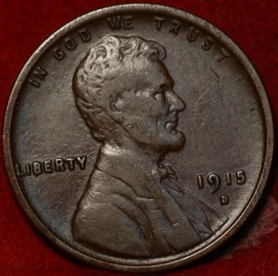 1915-D Denver Mint Copper Lincoln Wheat Cent - Image 1 of 2