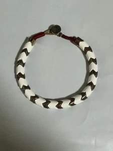 Roxanne Assoulin Low Tide Wave Bracelet Bronze & White Enamel Bracelet 7” - Picture 1 of 9
