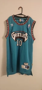 Men's NBA Adidas Turquoise Vancouver Grizzlies Mike Bibby Jersey - Size L - Picture 1 of 7