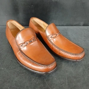 Loake Men's Leather Slip On Loafers Turin Last Tiber Size UK 8 Tan Brown -CP - Picture 1 of 9