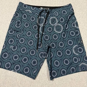 Volcom Board Shorts Drawstring Side Cargo Pocket Polyester Blend Men's Size 32 - Picture 1 of 11