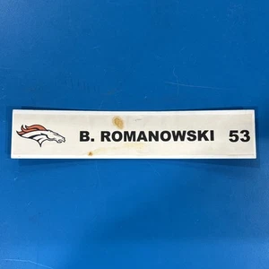 Bill Romanowski gioco usato spogliatoio targhetta nome Denver Broncos - Foto 1 di 6