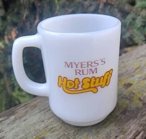 Vintage Myers Rum Hot S Fire King Anchor Hocking Coffee Cup Mug USA Ships Free - Picture 1 of 5