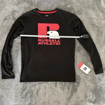 Russell Athletic L[14/16] Youth Logo Graphic Black Long Sleeve Crew Neck T-shirt - Image 1 of 4